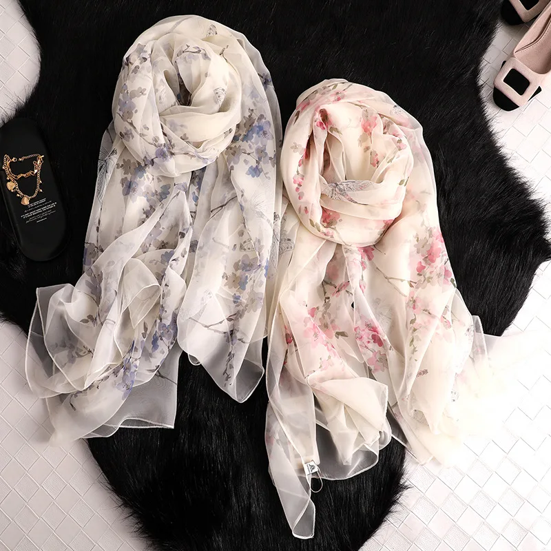 women spring summer soft plum blossom printed elegant thin beach stoles cover up wraps large size long ladies floral silk scarf
women spring summer soft plum blossom printed elegant thin beach stoles cover up wraps large size long ladies floral silk scarf