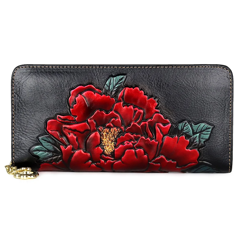 Black Color Red Embossing Floral Wallet Women Long Women's Purse Fashion Luxury Wallets Designer Lady Coin Purses Zipper Wallet
Black Color Red Embossing Floral Wallet Women Long Women's Purse Fashion Luxury Wallets Designer Lady Coin Purses Zipper Wallet