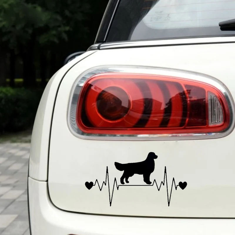 window Sticker 20.3*10.8CM Golden Retriever Heartbeat Funny Decal Reflective Laser Vinyl Sticker window Styling
window Sticker 20.3*10.8CM Golden Retriever Heartbeat Funny Decal Reflective Laser Vinyl Sticker window Styling