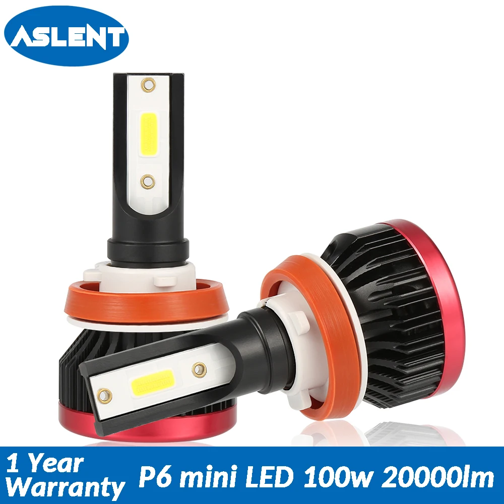 

Aslent Mini H4 Hi-Lo LED H7 H11 H8 H1 H3 9005 9006 HB3 HB4 lamp Bulb COB LED Car Headlight 100W 20000LM 6500K for Auto Light 12V