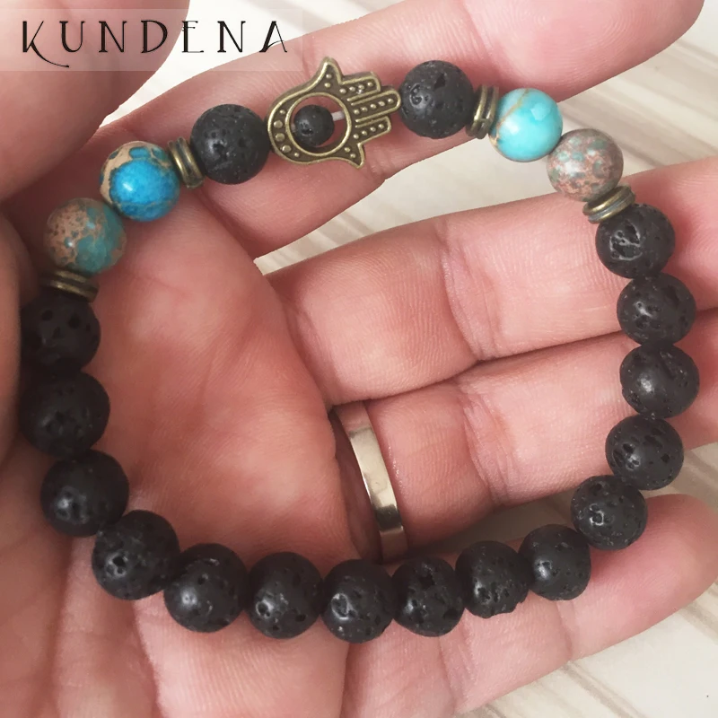 8MM Blue J-asper Stone Bracelets Black Lava Hamsa wrist For Men Emperor J-asper bracelet with antique hand
8MM Blue J-asper Stone Bracelets Black Lava Hamsa wrist For Men Emperor J-asper bracelet with antique hand
