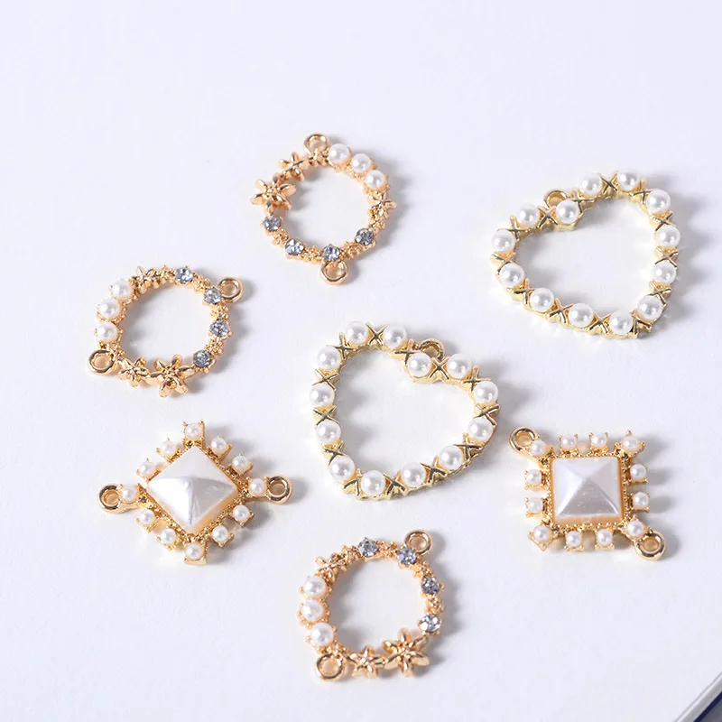 50pcs Gold Color Alloy Material Imitation Pearl Circle Connector charm pendant For Earring DIY Wedding Handmade Jewelry Making
50pcs Gold Color Alloy Material Imitation Pearl Circle Connector charm pendant For Earring DIY Wedding Handmade Jewelry Making