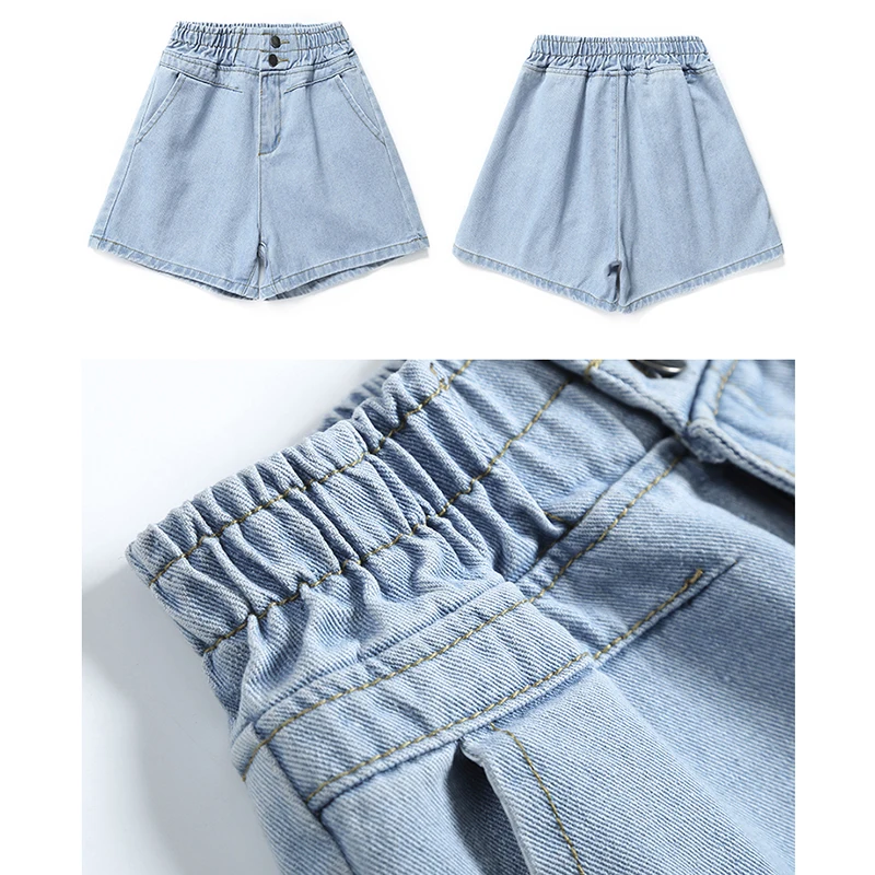 Latest Style Crimping Denim Shorts For Women Free Belt New Jean Shorts Women Summer Street Style Blue And White Woman Shorts
Latest Style Crimping Denim Shorts For Women Free Belt New Jean Shorts Women Summer Street Style Blue And White Woman Shorts