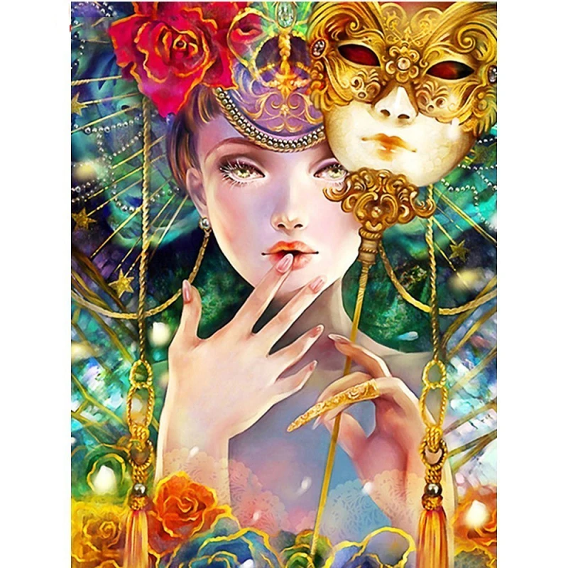 5D DIY Diamond Painting Lady Mask Full diamond Painting Needlework Embroidery Patterns Rhinestone Painting With Diamonds
5D DIY Diamond Painting Lady Mask Full diamond Painting Needlework Embroidery Patterns Rhinestone Painting With Diamonds