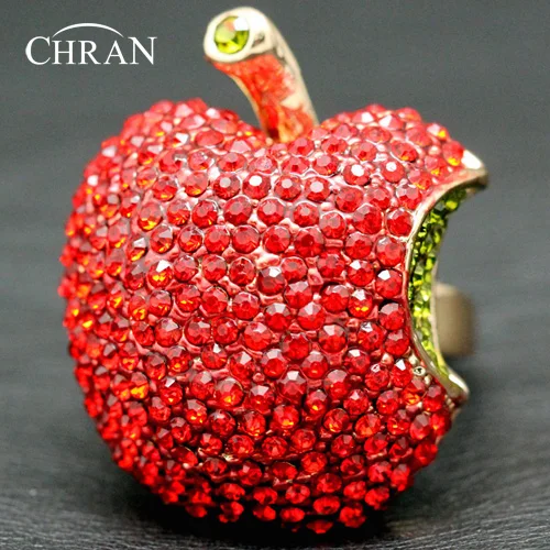 CHRAN Classic Red Crystal Apple Design Band Rings for Women Trend Gold Color Party Jewelry Perfect Ladies Gift
CHRAN Classic Red Crystal Apple Design Band Rings for Women Trend Gold Color Party Jewelry Perfect Ladies Gift
