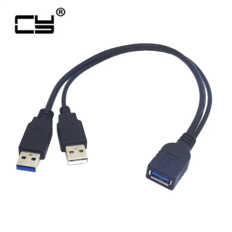 USB 3.0 Female to Dual USB Male Extra Power Data Y Extension Cable for 2.5" Mobile Hard Disk Color
USB 3.0 Female to Dual USB Male Extra Power Data Y Extension Cable for 2.5" Mobile Hard Disk Color
