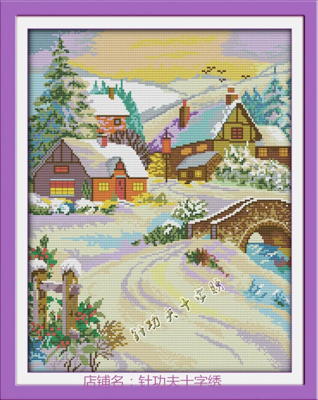 56*45 Needlework,DIY DMC Cross stitch,Set For Embroidery kit, Snow Landscape House Cottage Patterns Cross-Stitch,Wall Painting
56*45 Needlework,DIY DMC Cross stitch,Set For Embroidery kit, Snow Landscape House Cottage Patterns Cross-Stitch,Wall Painting