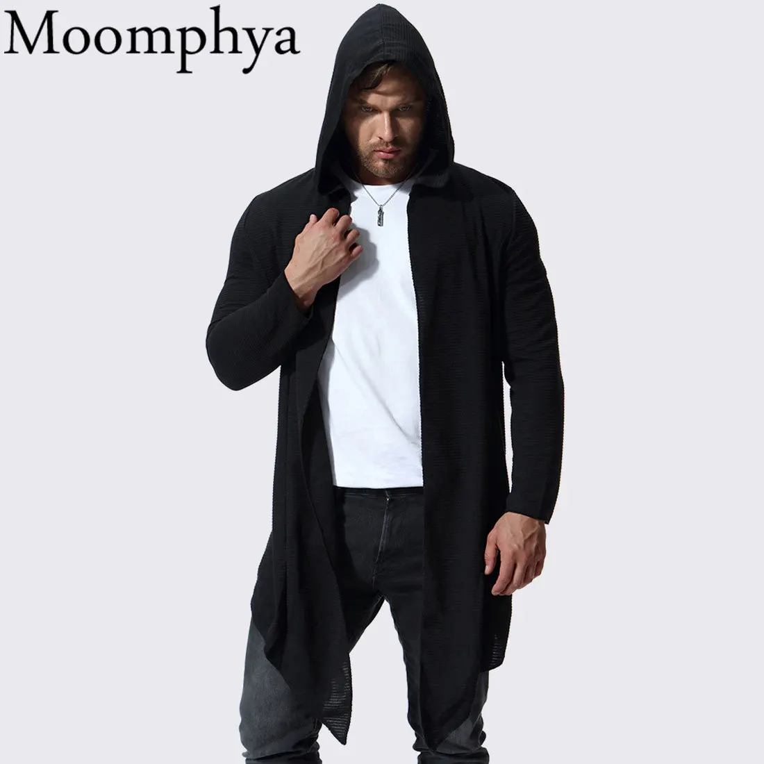 Тренчкот Moomphya мужской в стиле хип-хоп, стильная уличная одежда с капюшоном, ветровка, длинное стильное пальто в полоску, мужская куртка
Тренчкот Moomphya мужской в стиле хип-хоп, стильная уличная одежда с капюшоном, ветровка, длинное стильное пальто в полоску, мужская куртка