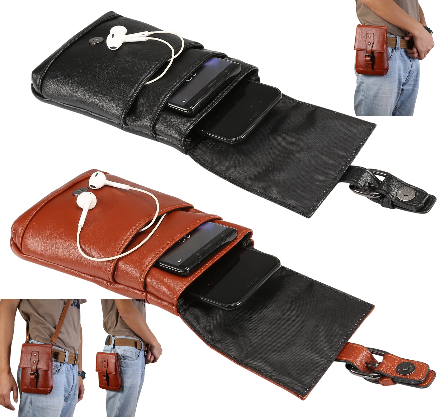 Men Waist Pack Soft PU Leather Shoulder Bag Zipper Retro Waist Fanny Pack Classic Messenger Crossbody Purse Belt Clip Phone Bag
Men Waist Pack Soft PU Leather Shoulder Bag Zipper Retro Waist Fanny Pack Classic Messenger Crossbody Purse Belt Clip Phone Bag
