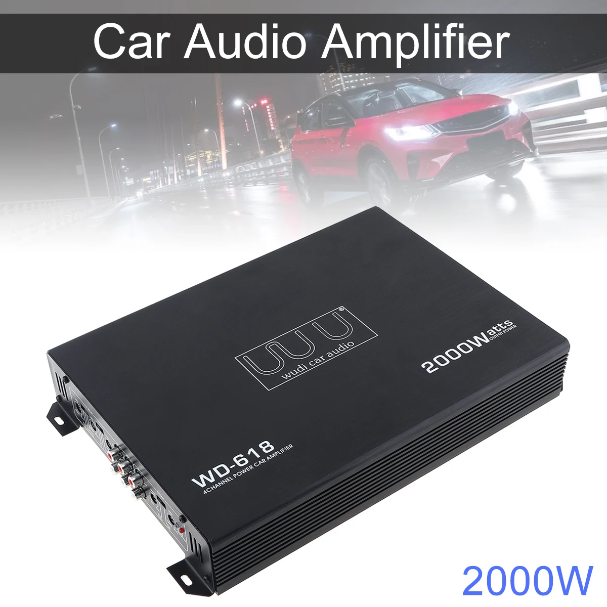 Car Audio Power Amplifier 2000W Class AB Digital 4 Channel Black Aluminum Alloy High Power Car Stereo Amplifiers for Car Train
Car Audio Power Amplifier 2000W Class AB Digital 4 Channel Black Aluminum Alloy High Power Car Stereo Amplifiers for Car Train
