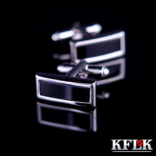 

KFLK Luxury shirt cufflinks for mens Brand cuff buttons small Black cuff link TOP High Quality abotoadura gemelos Jewelry