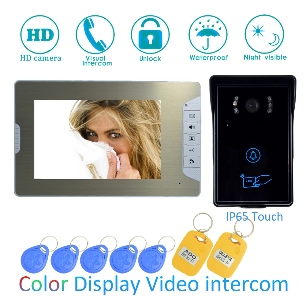 (1 SET) Video Intercom Home Garden Improvement Door Phone 7'' Monitor With RFID Card Unlock Release Function Door Bell System
(1 SET) Video Intercom Home Garden Improvement Door Phone 7'' Monitor With RFID Card Unlock Release Function Door Bell System