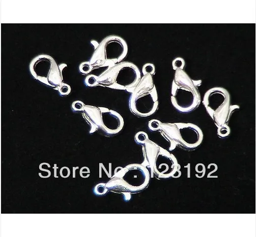 Wholesale Fine Quality 10MM*5MM 300Pcs Zinc Alloy Jewelry Findings Silver Lobster Clasps Hooks For Free Shipping 
Wholesale Fine Quality 10MM*5MM 300Pcs Zinc Alloy Jewelry Findings Silver Lobster Clasps Hooks For Free Shipping