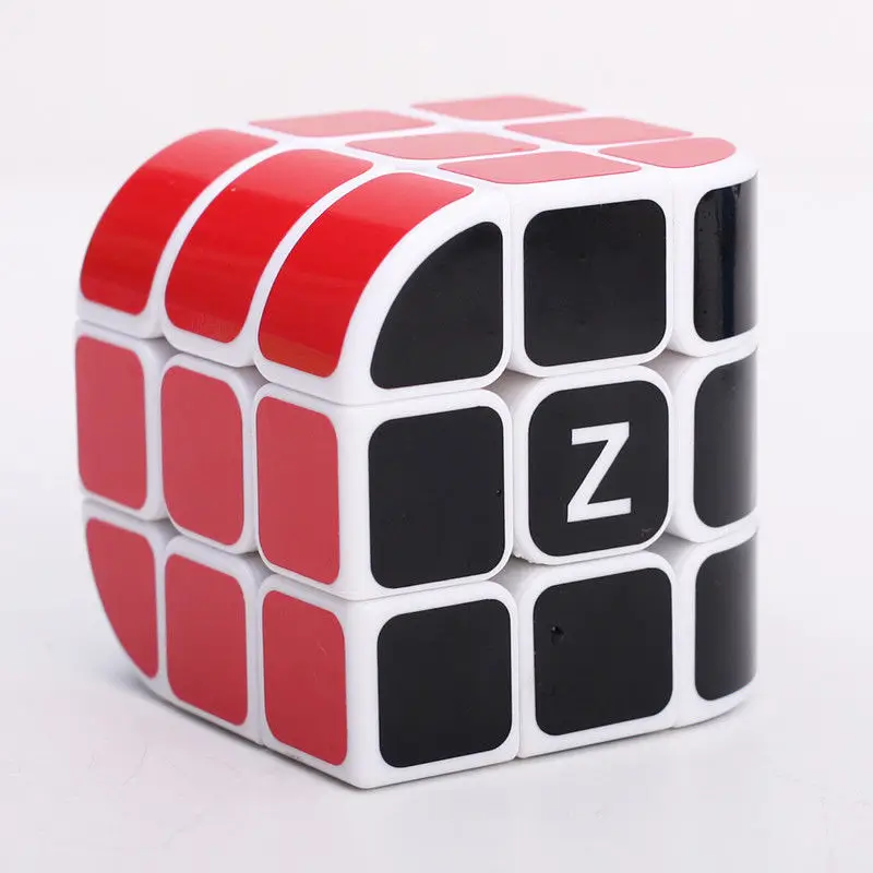 Z Cube три лица 3x3x3 Magic извилистые Puzzle для разведки быстро ультра гладкой кубар Рубик