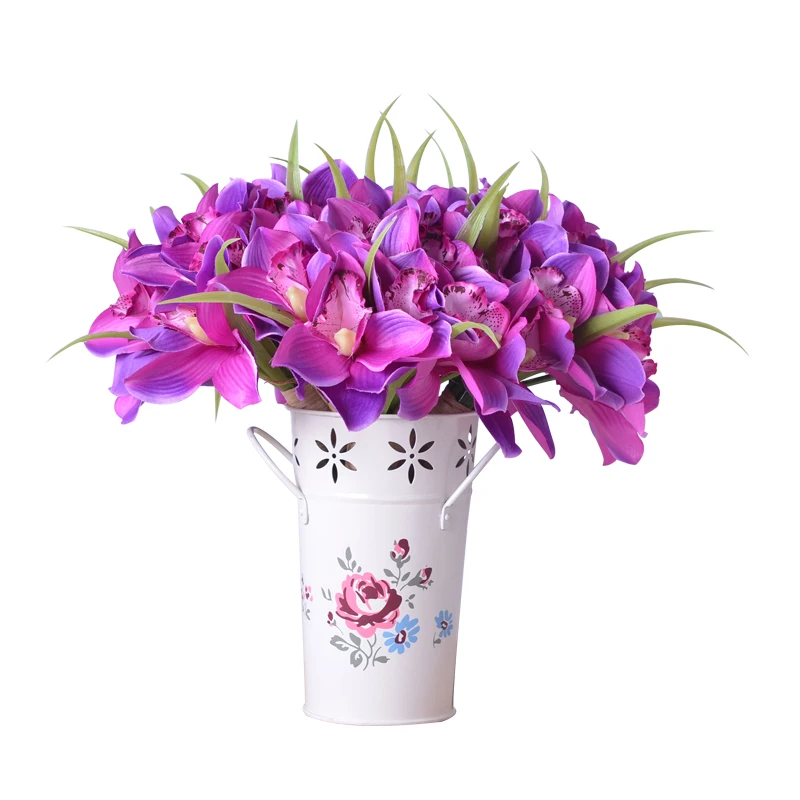 Фото Искусственные орхидеи 12 цветов/шт.|artificial flowers orchid|silk flowersartificial |