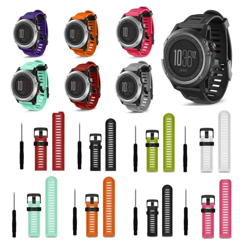 KINGBEIKE спортивный силиконовый ремешок для Garmin Fenix 5X/3/3HR 26 мм ширина мягкий группа