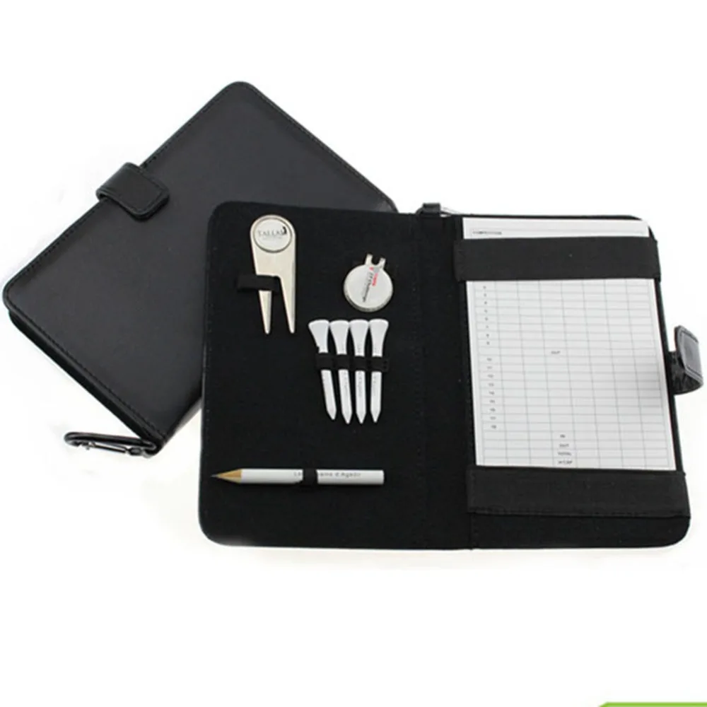 Golf Score Card Holder PU Cover with Pencil /Divot Tool/ Golf Tees/ Hat Clip free shipping
Golf Score Card Holder PU Cover with Pencil /Divot Tool/ Golf Tees/ Hat Clip free shipping