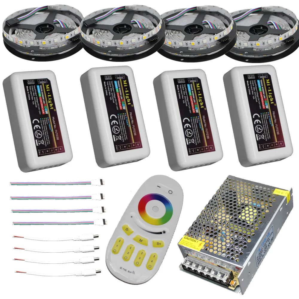 Лента светодиодная Водонепроницаемая RGBW RGBWW 5050 SMD + mi-светильник контроллер и