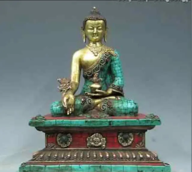28cm*/ Elaborate Chinese Tibet Copper artificial turquoise Sakyamuni Buddha Statue
28cm*/ Elaborate Chinese Tibet Copper artificial turquoise Sakyamuni Buddha Statue