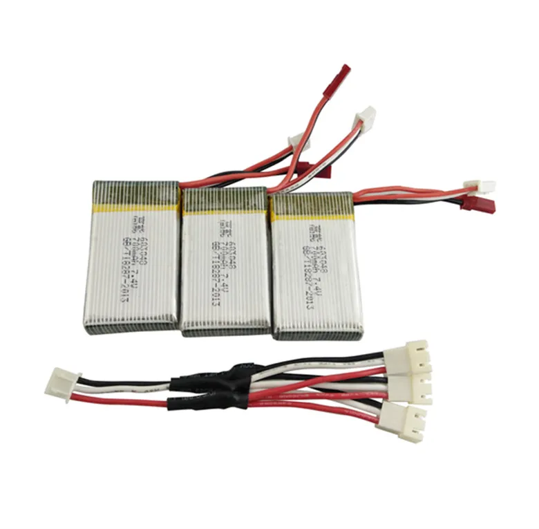 3PCS 7.4V 25C 700mAh Battery & 1 To 3 Charging Cable Set For MJX X600 X601H RC Quadcopter
3PCS 7.4V 25C 700mAh Battery & 1 To 3 Charging Cable Set For MJX X600 X601H RC Quadcopter