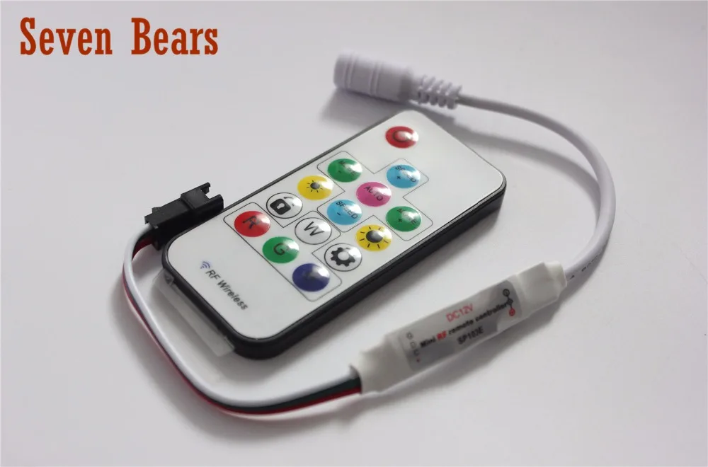 SP103E DC 12V Беспроводной RF цифровой полноцветный RGB LED контроллер полосы 14 ключ DC 12V Для WS2812B WS2811 Светодиодная лента Рождество
SP103E DC 12V Беспроводной RF цифровой полноцветный RGB LED контроллер полосы 14 ключ DC 12V Для WS2812B WS2811 Светодиодная лента Рождество