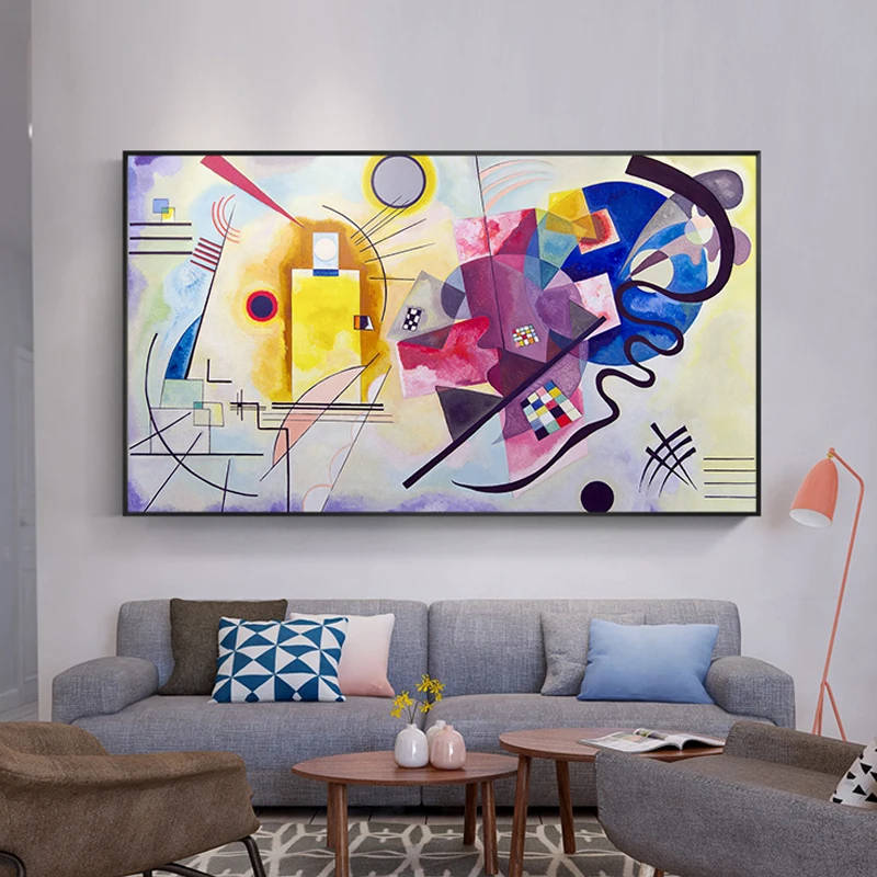 Abstract Kandinsky Canvas Painting Famous Paintings Red Yellow Blue Poster Print Classic Wall Art Picture For Living Room Decor
Abstract Kandinsky Canvas Painting Famous Paintings Red Yellow Blue Poster Print Classic Wall Art Picture For Living Room Decor