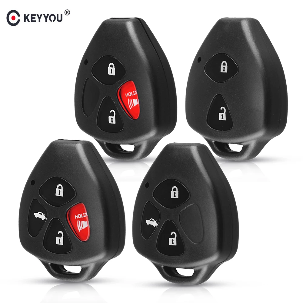 KEYYOU 10 шт. Замена 2 3 4 кнопки корпус автомобильного ключа дистанционного