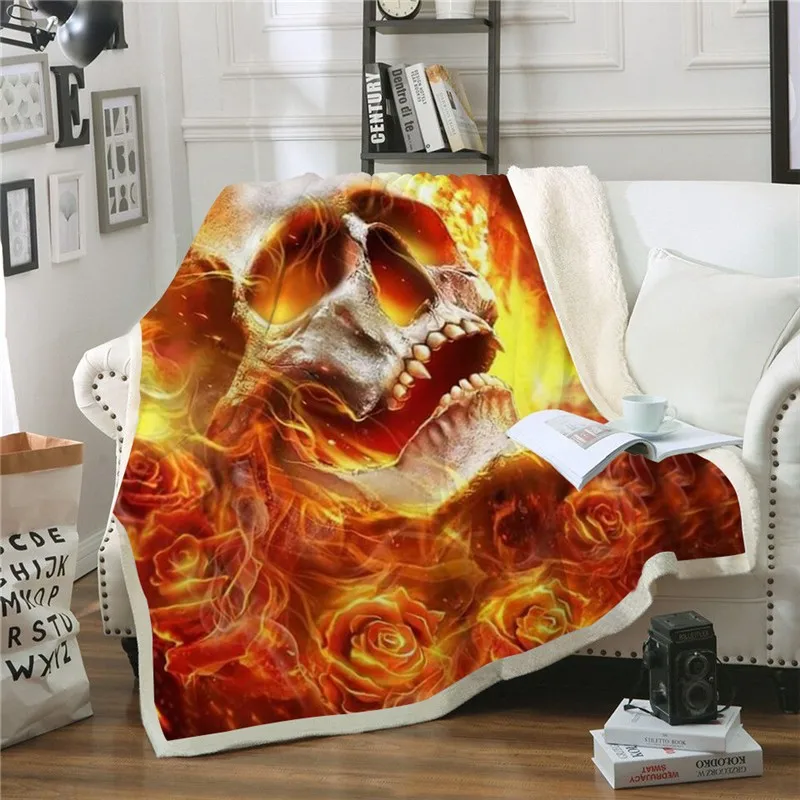 Hot Sell Fashion Plush Blanket Skull Print Quilts Casual Cover Fleece Throw Blanket Office Airplane Washable Bedspread
Hot Sell Fashion Plush Blanket Skull Print Quilts Casual Cover Fleece Throw Blanket Office Airplane Washable Bedspread