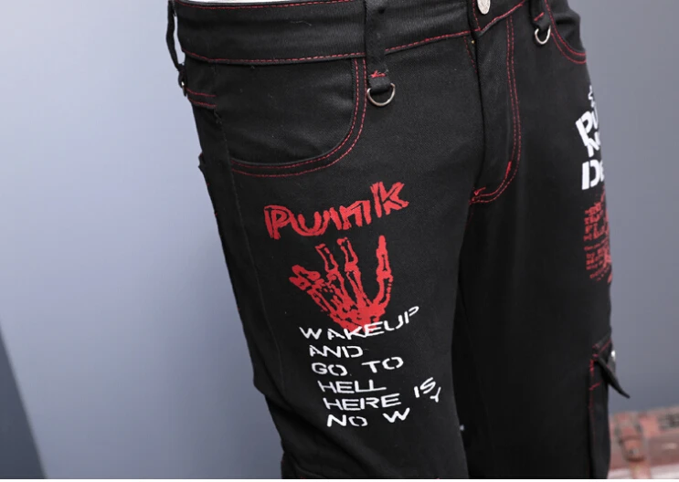European design Autumn and Winter New Black Printed Jeans Men's Trousers Foot Slim Straight
European design Autumn and Winter New Black Printed Jeans Men's Trousers Foot Slim Straight