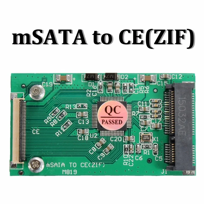 Mini mSATA PCI-E 1.8 Inch 3.3V SSD to 40pin ZIF CE Cable Converter Adapter Card
Mini mSATA PCI-E 1.8 Inch 3.3V SSD to 40pin ZIF CE Cable Converter Adapter Card