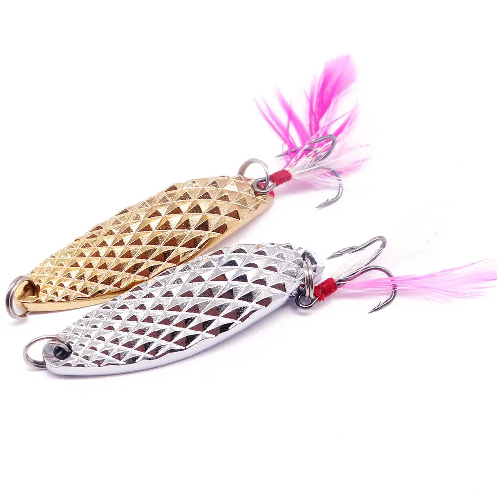1pcs Metal Spinner Sequins Fishing Lure 7g 10g 15g 20g Silver Gold Spoon Bait With Feather Artificial Hard Lure Fishing Tackle
1pcs Metal Spinner Sequins Fishing Lure 7g 10g 15g 20g Silver Gold Spoon Bait With Feather Artificial Hard Lure Fishing Tackle