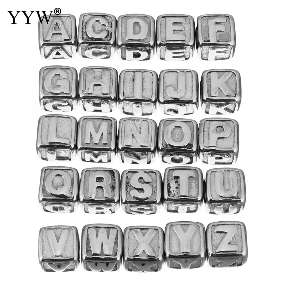 Аксессуары для украшения YYW бусины алфавита 1 шт. 8 мм Европейские Бусины Из