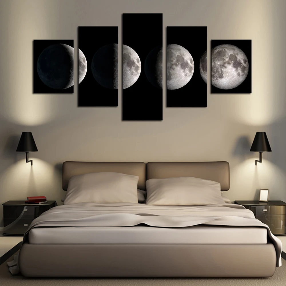 Cuadros Wall Art 5 Piece(no Frame)moon Modern Home Wall Decor Canvas Picture Art Hd Print Painting On For Living Room Sticker
Cuadros Wall Art 5 Piece(no Frame)moon Modern Home Wall Decor Canvas Picture Art Hd Print Painting On For Living Room Sticker