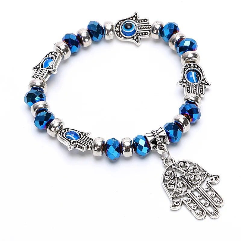 Fashion Blue Green Turkish Evil Eye Bracelets Elastic Hamsa Charm Bangle For Women Jewelry Pulseras Mujer Mano De Fatima
Fashion Blue Green Turkish Evil Eye Bracelets Elastic Hamsa Charm Bangle For Women Jewelry Pulseras Mujer Mano De Fatima