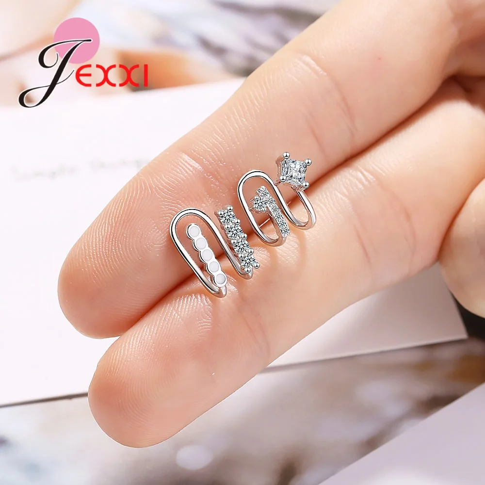 Korean Style Concise Ear Clip Joyas Women 925 Sterling Silver Metal CZ Cubic Zircon Earrings Birthday Gift Daily Ear Jewelry
Korean Style Concise Ear Clip Joyas Women 925 Sterling Silver Metal CZ Cubic Zircon Earrings Birthday Gift Daily Ear Jewelry