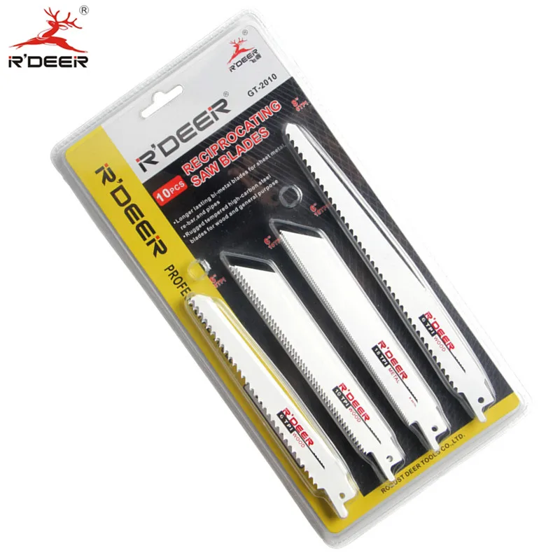 RDEER 10Pcs Set Jig Saw Blades Multi Function Fast Cutting For Wood Fibreboard Metal Reciprocating Power Tools
RDEER 10Pcs Set Jig Saw Blades Multi Function Fast Cutting For Wood Fibreboard Metal Reciprocating Power Tools