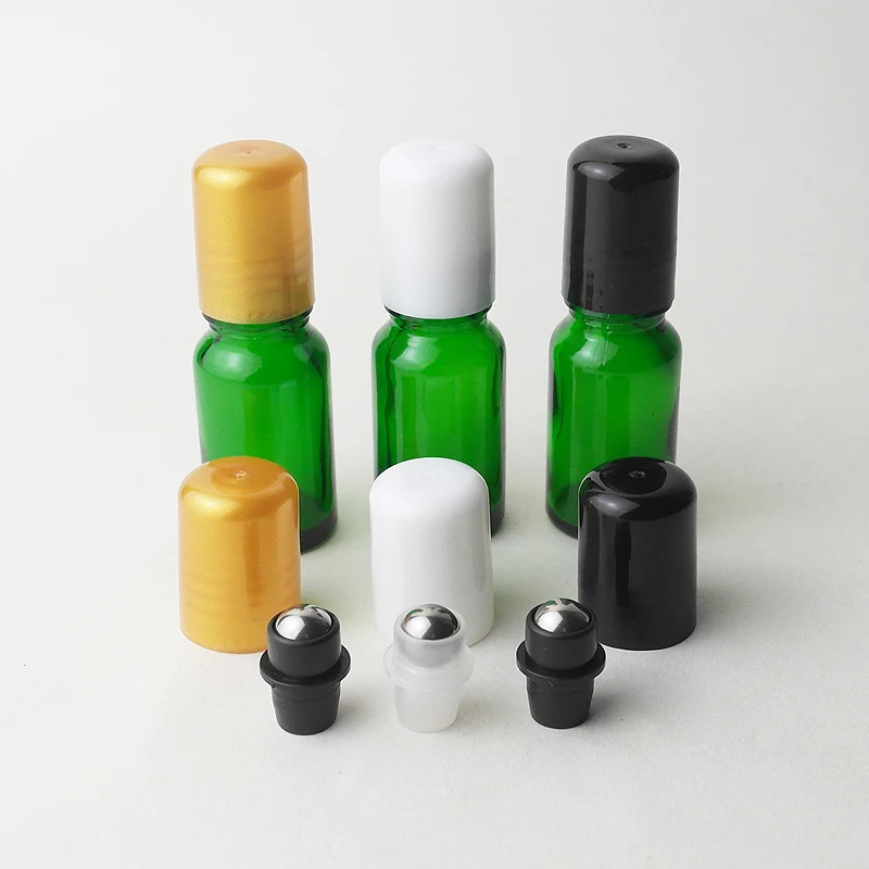 50pcs/lot Glass/Steel Roller Ball with Black/White/Gold Cover for 5/10/15/20/30/50/100ml essential oil massage roll on bottles
50pcs/lot Glass/Steel Roller Ball with Black/White/Gold Cover for 5/10/15/20/30/50/100ml essential oil massage roll on bottles