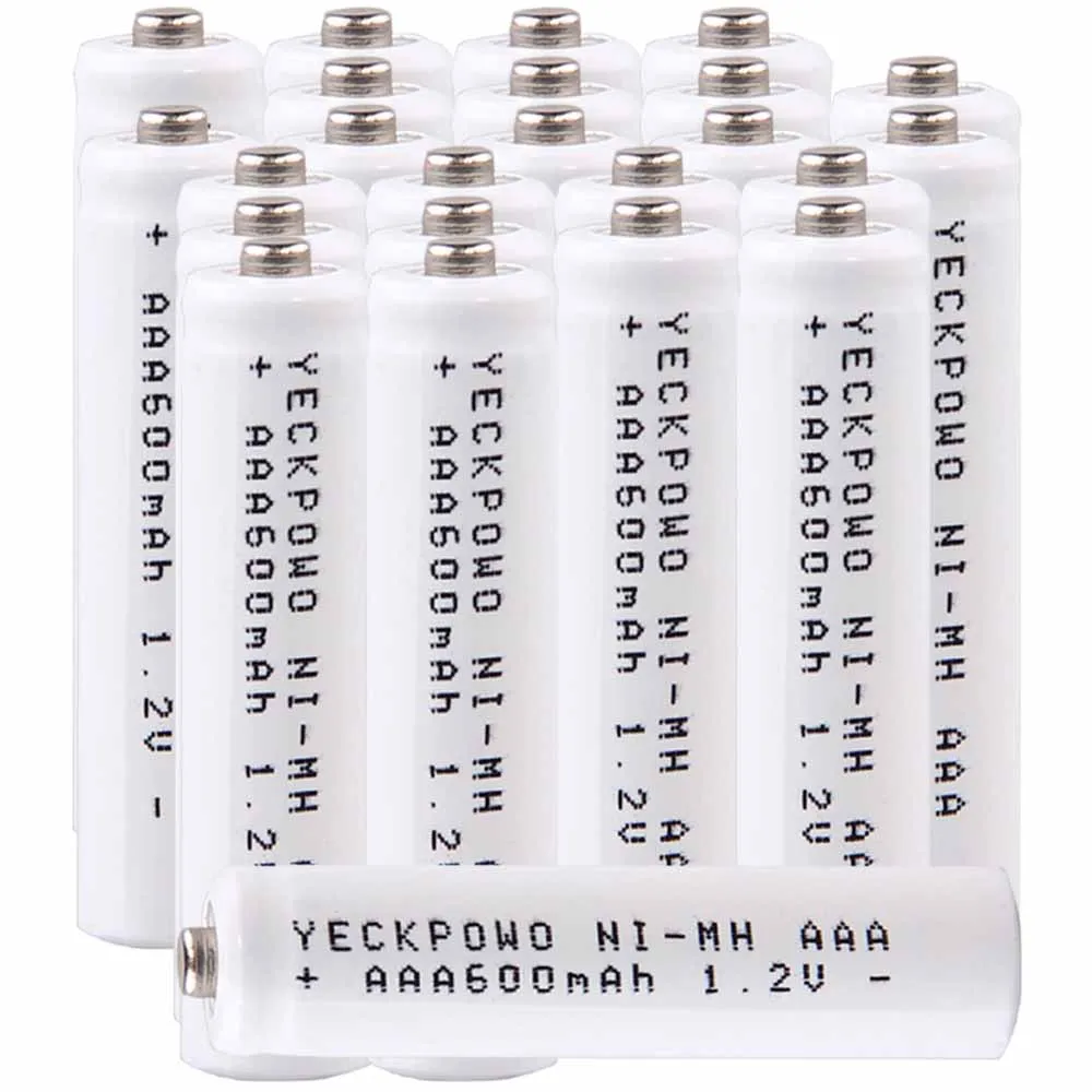 Самая низкая цена 24 шт AAA батарея 1 2 v батареи перезаряжаемые 600mAh nimh для