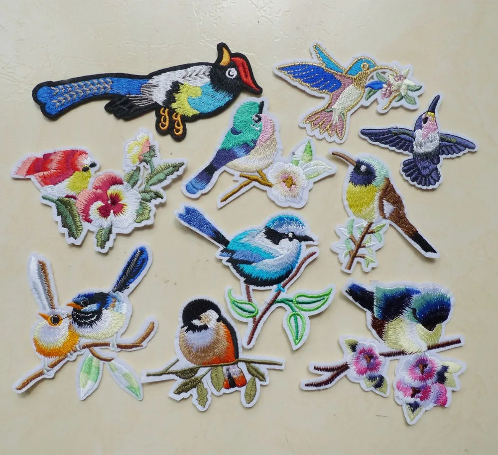1 шт. 3D Симпатичные птички патчи с утюгом для одежды вышивка животным аппликация