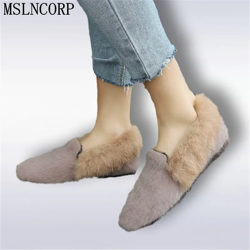 Size 34-44 Spring Autumn Women Rabbit Fur Shoes Fashion Indoor Outdoor Lady Flats Shoes For Fat Slip On Casual Fur Loafers Shoes
Size 34-44 Spring Autumn Women Rabbit Fur Shoes Fashion Indoor Outdoor Lady Flats Shoes For Fat Slip On Casual Fur Loafers Shoes