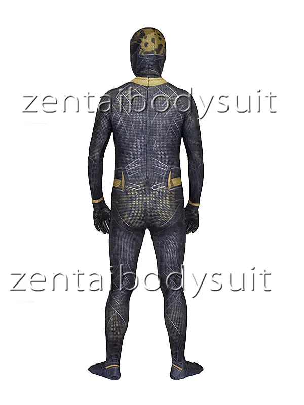 2018 Black Panther Erik Killmonger Superhero Cosplay Bodysuit Spandex Skin Zentai costume Halloween Party suit free delivery
2018 Black Panther Erik Killmonger Superhero Cosplay Bodysuit Spandex Skin Zentai costume Halloween Party suit free delivery