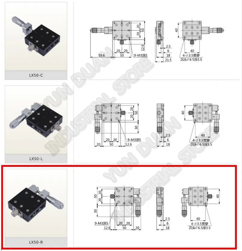 50*50mm X Axis Manual Micrometer Platform Cross Roller Guide Way Linear Stage Sliding Table High Precision LX50-R
50*50mm X Axis Manual Micrometer Platform Cross Roller Guide Way Linear Stage Sliding Table High Precision LX50-R
