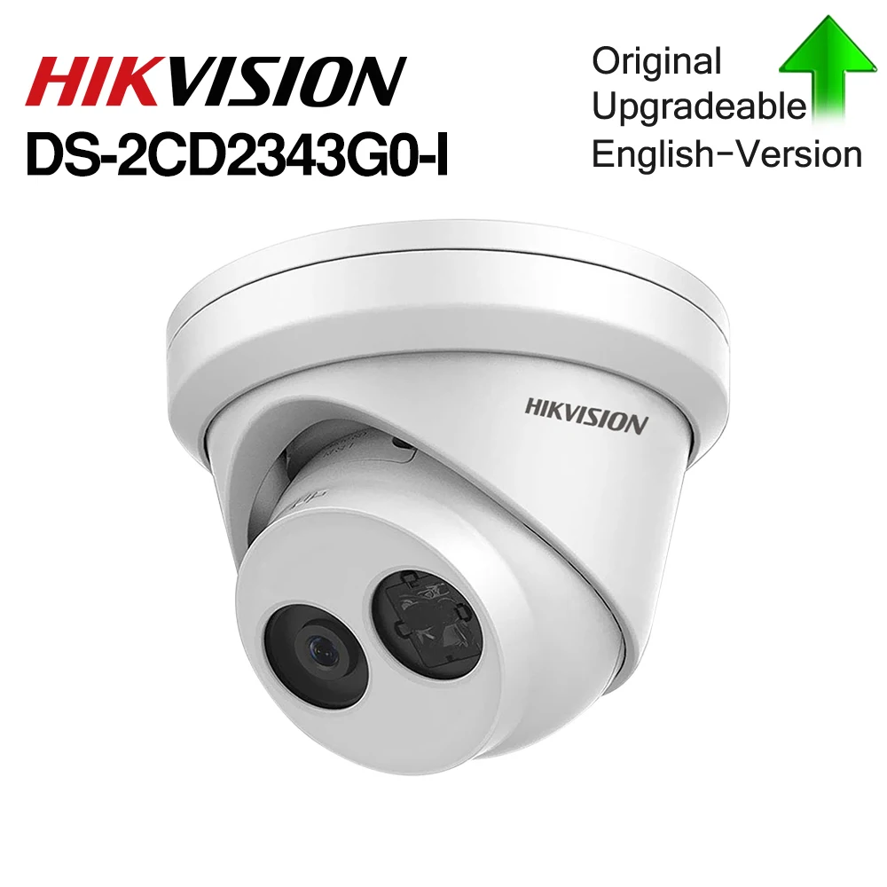 Hikvision оригинальная 4MP CCTV IP камера DS-2CD2343G0-I безопасности POE IR 30m фиксированная Bullet