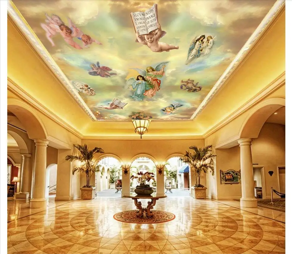 Custom Photo Wallpaper 3d ceiling murals wallpaper European painting angel ceiling mural Zenith mural living room decoration
Custom Photo Wallpaper 3d ceiling murals wallpaper European painting angel ceiling mural Zenith mural living room decoration