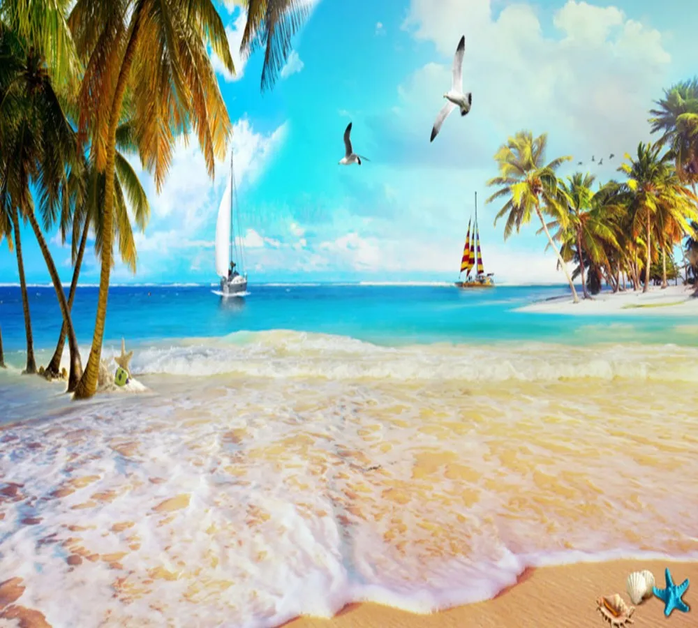 Free Shipping 3D Custom Beach Coconut Tree Seagull Sailing Ocean Landscape TV Background Wall Living Room Bedroom Wallpaper
Free Shipping 3D Custom Beach Coconut Tree Seagull Sailing Ocean Landscape TV Background Wall Living Room Bedroom Wallpaper