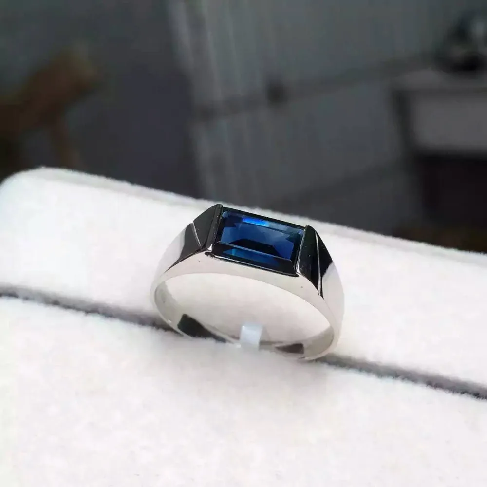 Natural blue sapphire stone Ring Natural gemstone Ring 18k white gold trendy Elegant simplicity Square women's party Jewelry
Natural blue sapphire stone Ring Natural gemstone Ring 18k white gold trendy Elegant simplicity Square women's party Jewelry