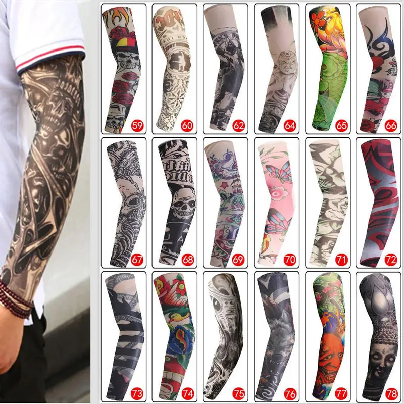 1 pair Trendy Men Women Elastic Temporary Fake Tattoo Sleeve Summer UV Protection Arm Sleeves Cover Tattoos Arm Warmer Design
1 pair Trendy Men Women Elastic Temporary Fake Tattoo Sleeve Summer UV Protection Arm Sleeves Cover Tattoos Arm Warmer Design