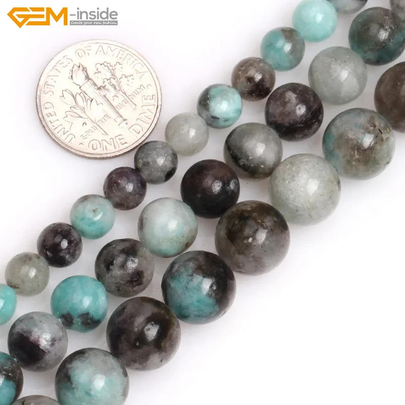 Gem-inside 6-10mm Natural Round Green American Madagascar Black Amazonite Stone Beads For Jewelry Making Beads 15inch DIY Beads
Gem-inside 6-10mm Natural Round Green American Madagascar Black Amazonite Stone Beads For Jewelry Making Beads 15inch DIY Beads