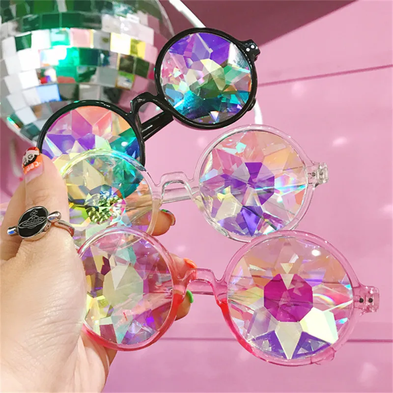 Kaleidoscope Glasses Men Women Round Sunglasses Colorful Festival Party Cosplay Rave Holographic Sun Glasses Female Male
Kaleidoscope Glasses Men Women Round Sunglasses Colorful Festival Party Cosplay Rave Holographic Sun Glasses Female Male
