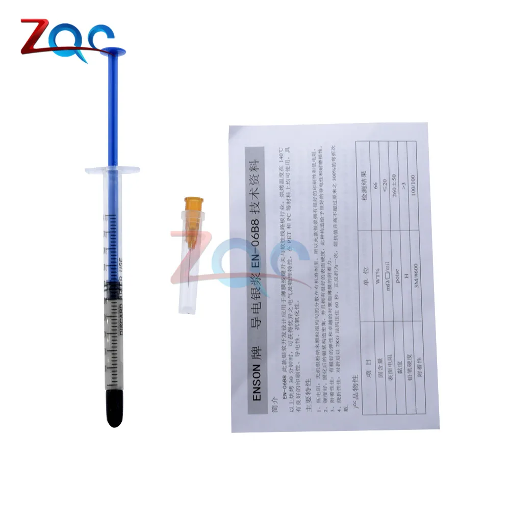 0.5ML Silver Conductive Adhesive Glue Wire Electrically Conduction Paste Electrical Paint for PCB Board DIY
0.5ML Silver Conductive Adhesive Glue Wire Electrically Conduction Paste Electrical Paint for PCB Board DIY